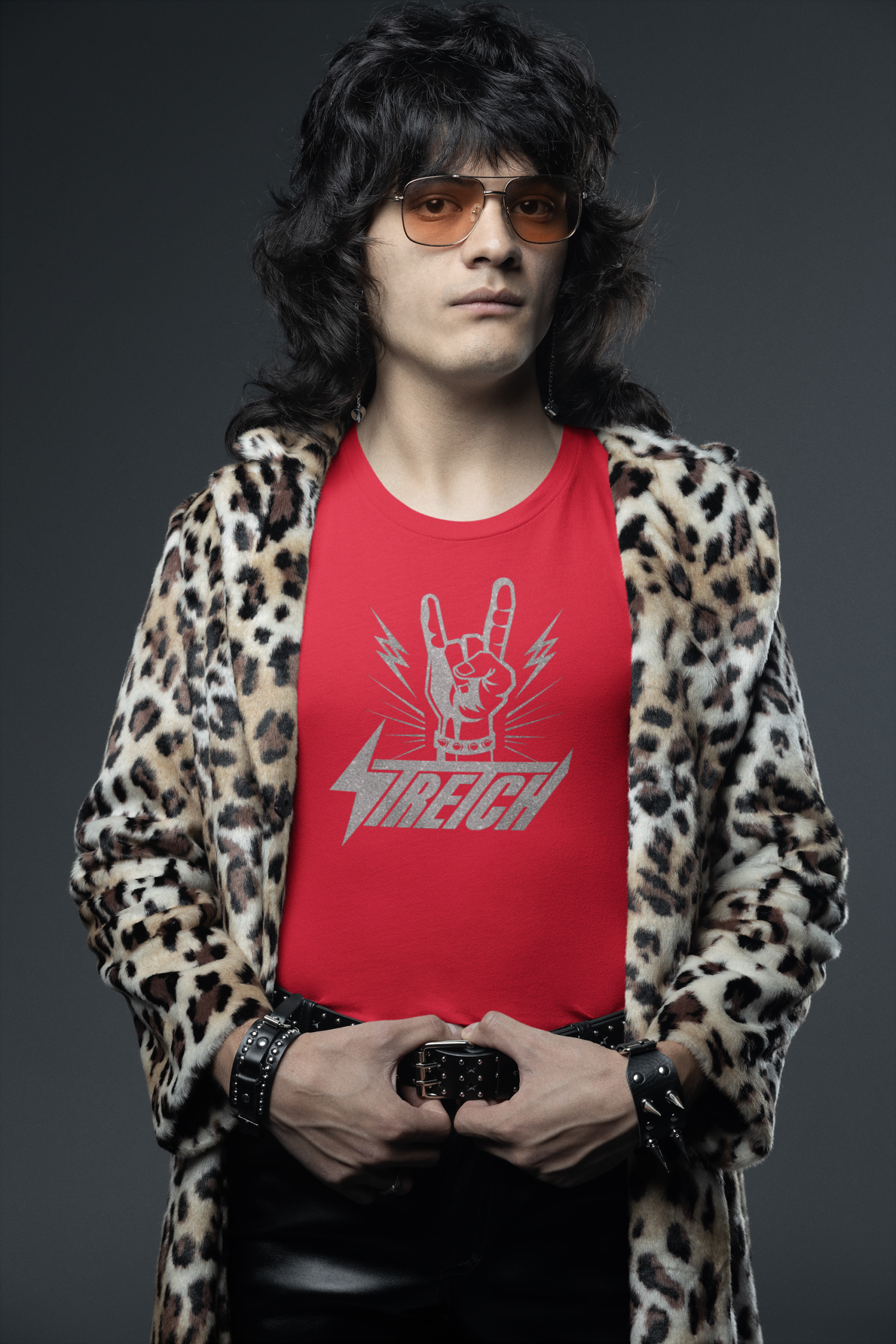 Special Edition “ROCK HORNS” Tee – Red & Silver