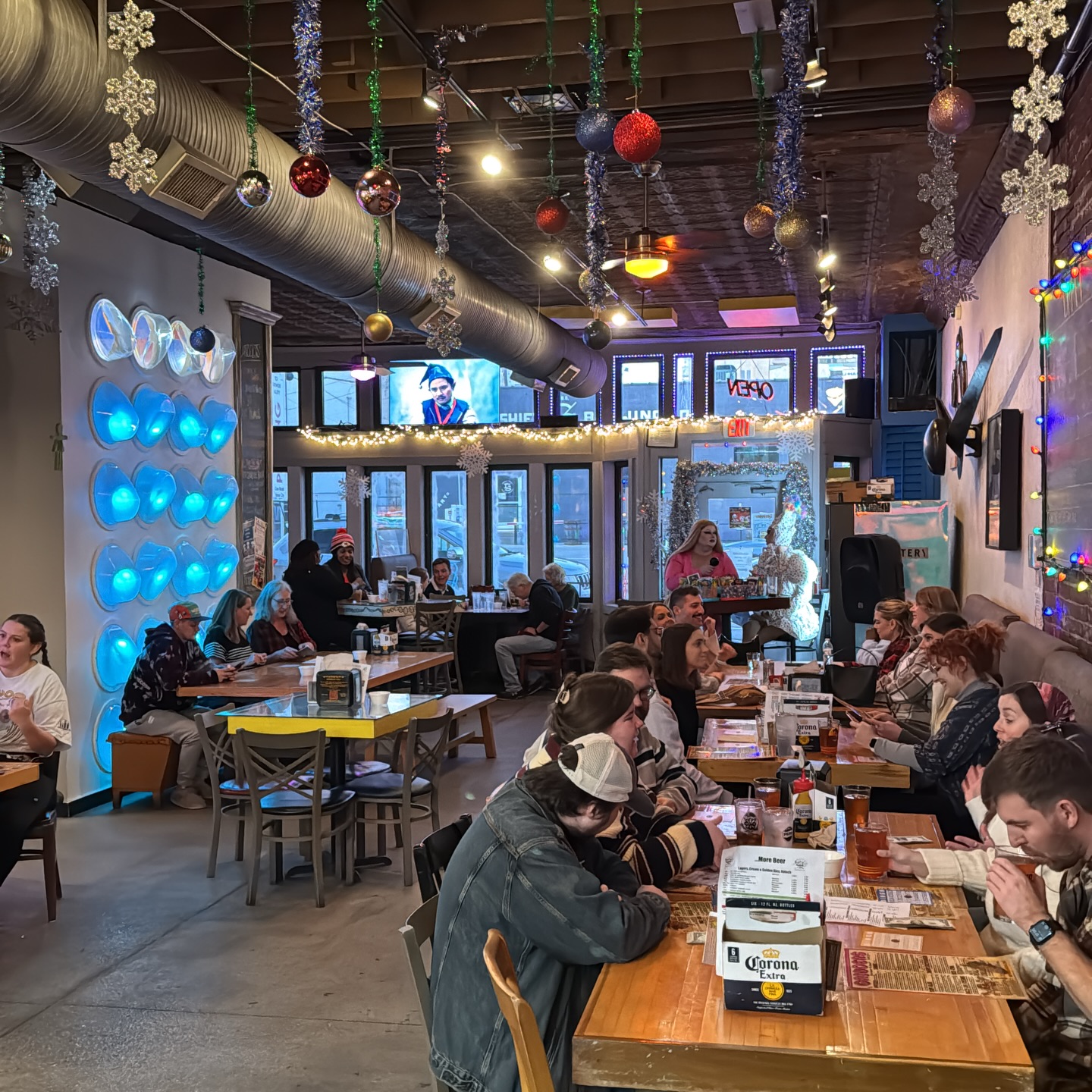 Grinders West during a drag bingo event